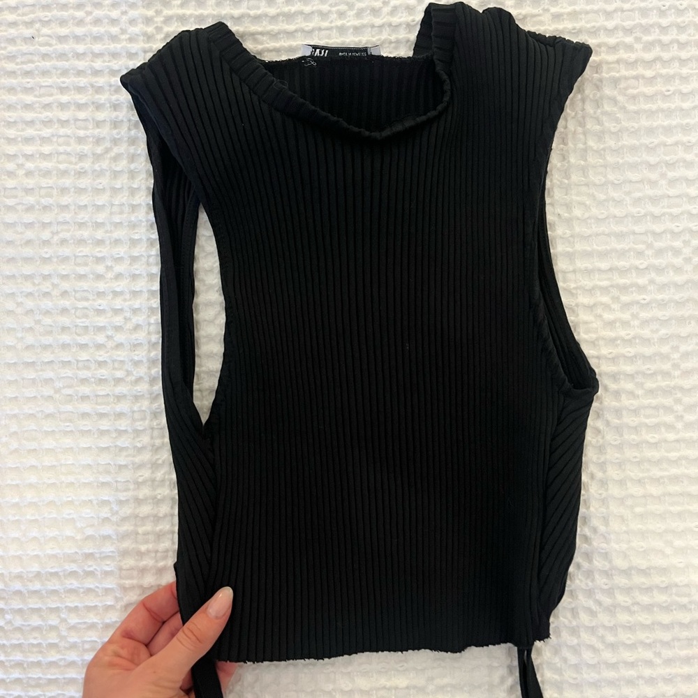 Zara open back shirt, size S